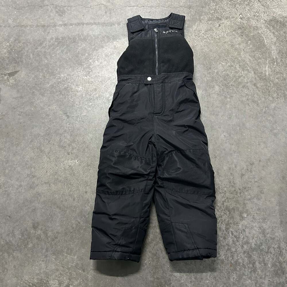 Spyder Black Fleece Top Snow Bib Ski Pants Kids Size 6